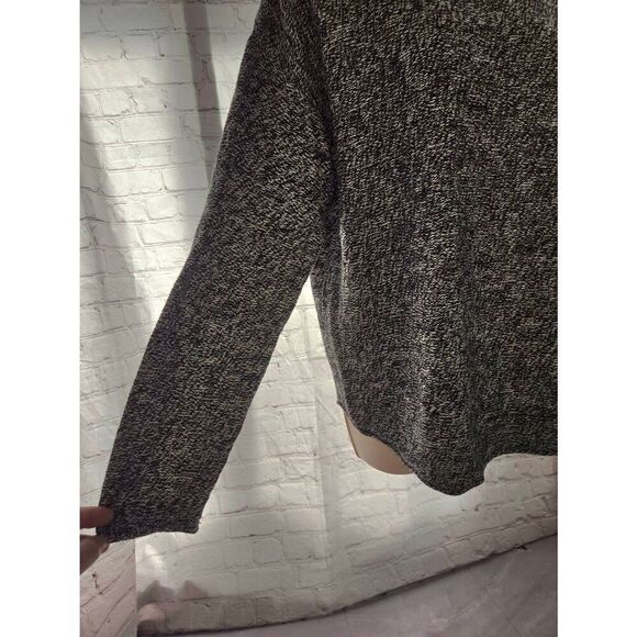 Old Navy Women's Size XL Black/White Chambray Sweater - Picture 2 of 5